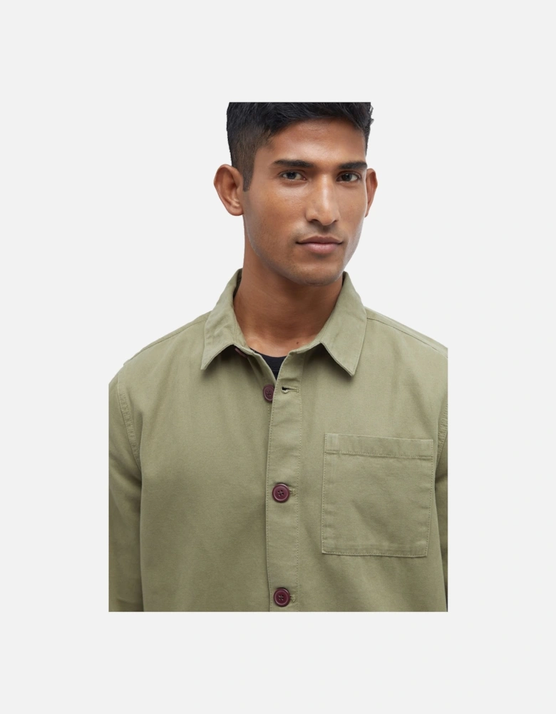 Washed Overshirt Bleached Olive