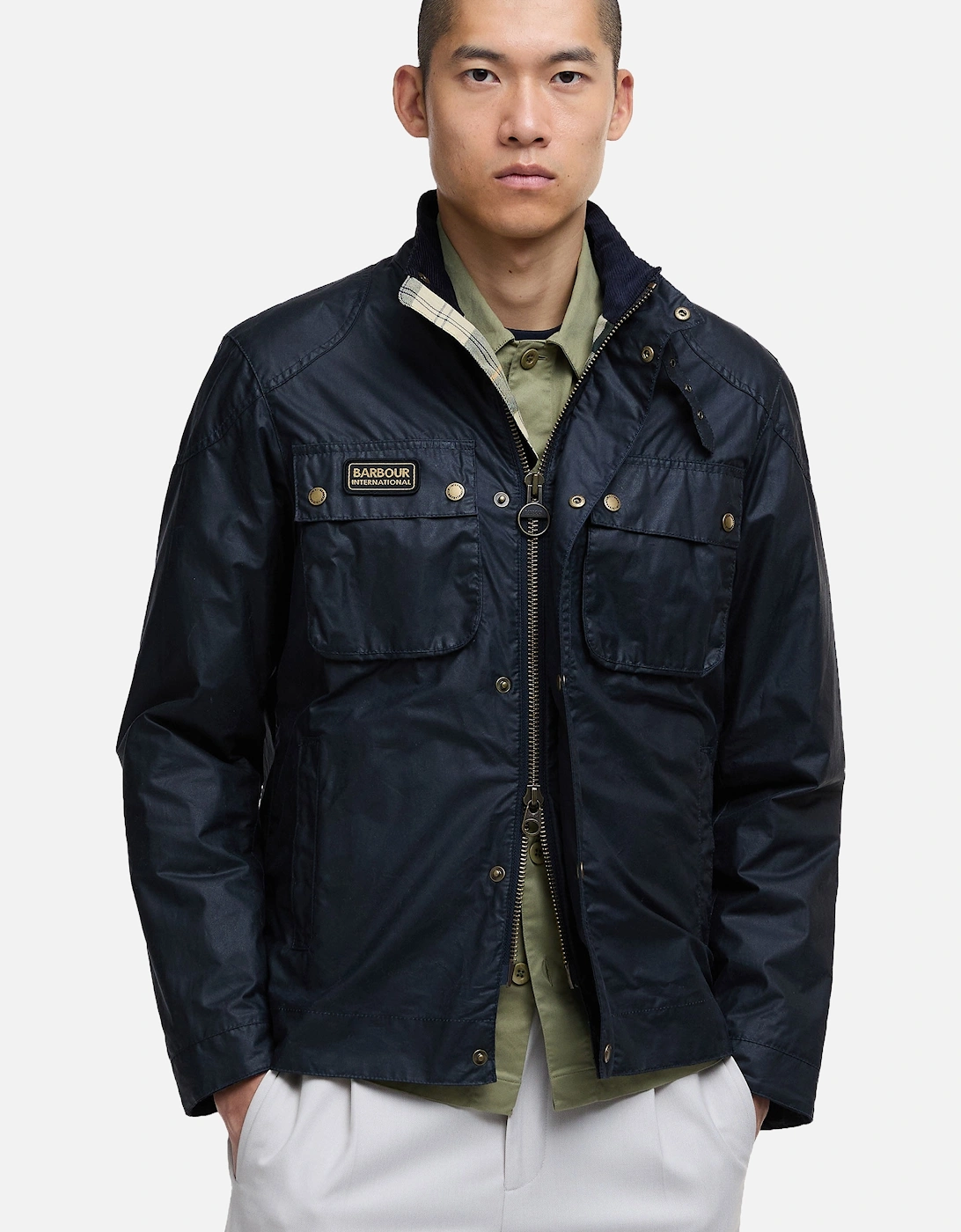 Merton Wax Jacket Navy