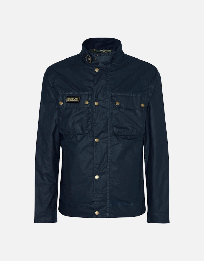 Merton Wax Jacket Navy