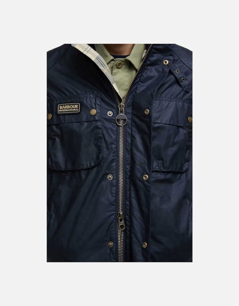 Merton Wax Jacket Navy