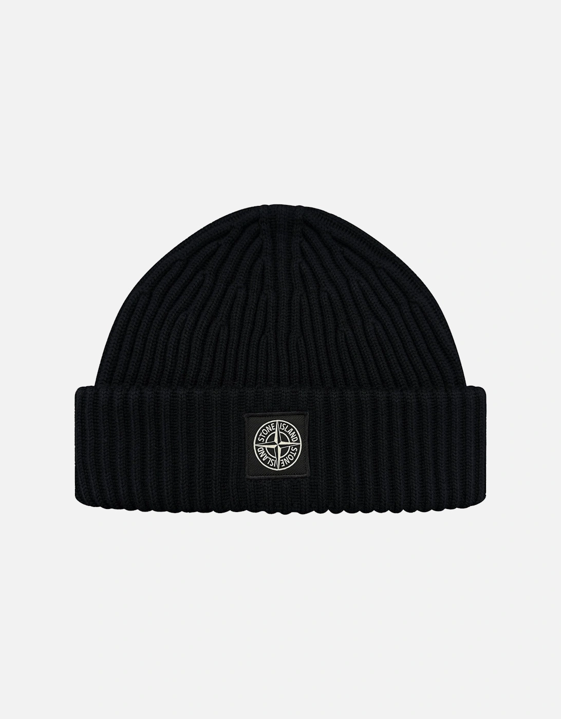 Thick Ribbed Wool Beanie Hat Black, 2 of 1