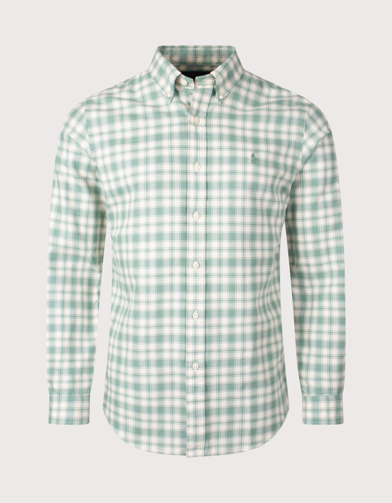 Custom Fit Plaid Oxford Shirt