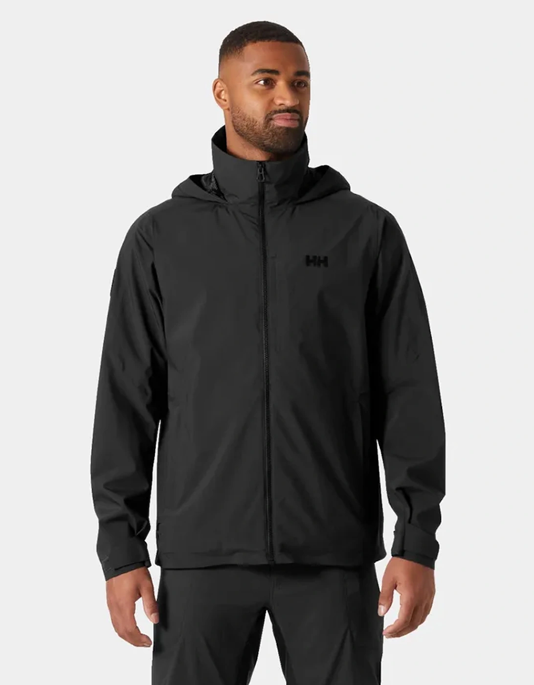 Helly Hansen Men's Black Hp Racing Hooded Jacket 2.0 Ebony - : 42/Regular Extra Large