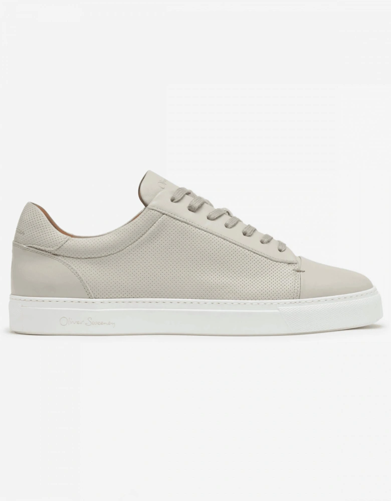 Almada Mens Perforated Leather Trainers