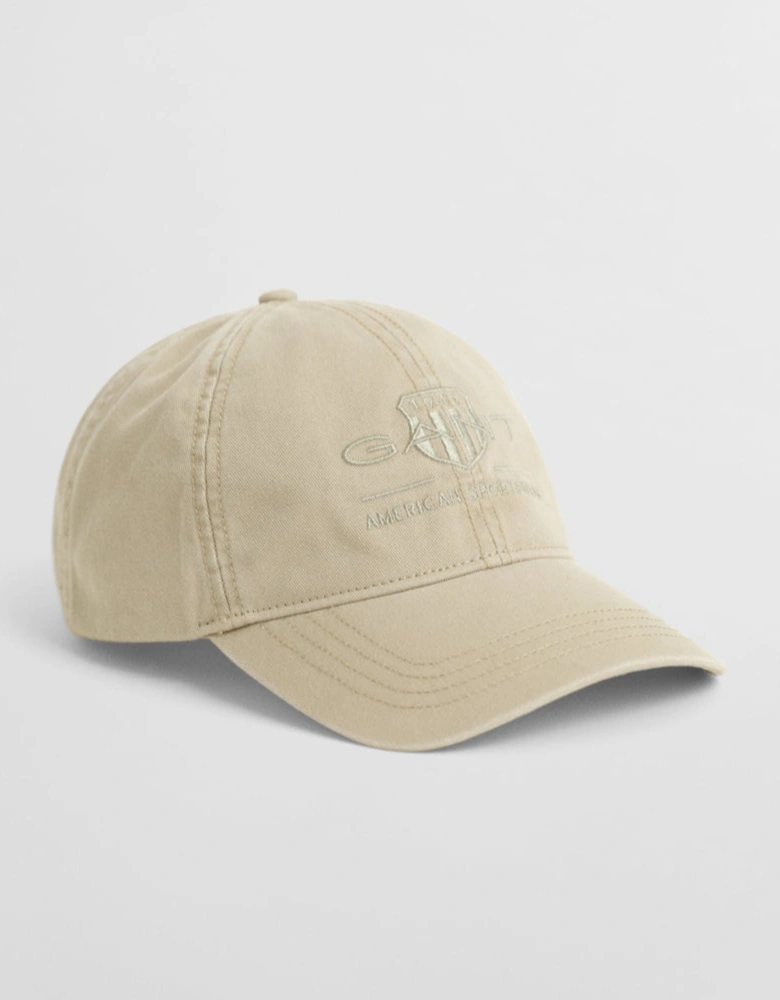 Tonal Archive Shield Baseball Cap, Concrete Beige