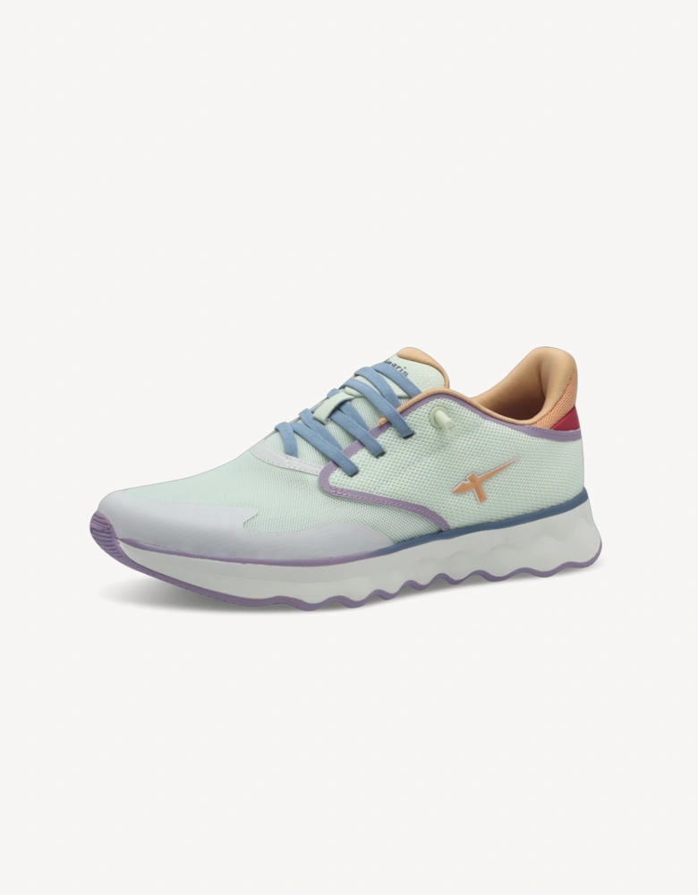 Women's 1-23700-44-779 Lace-up Trainer Mint Comb