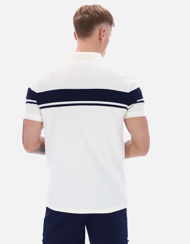 Young Line Polo Shirt Gardenia/Maritime Blue