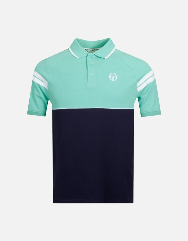 Cambio Polo Shirt Pool Blue/Maritime Blue/White