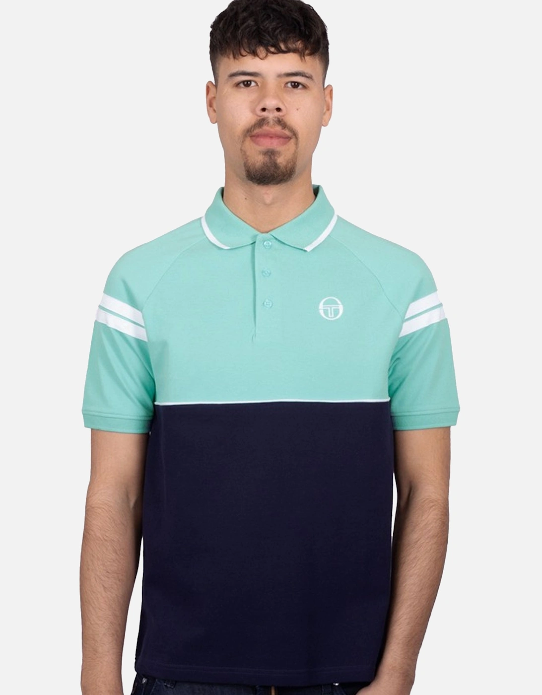 Cambio Polo Shirt Pool Blue/Maritime Blue/White