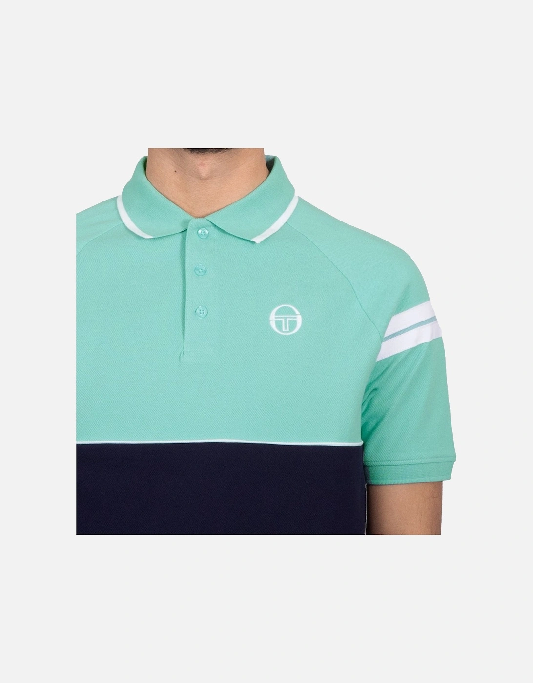 Cambio Polo Shirt Pool Blue/Maritime Blue/White