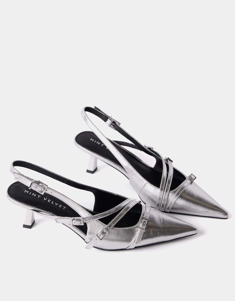 Kit Slingback Shoe - Silver