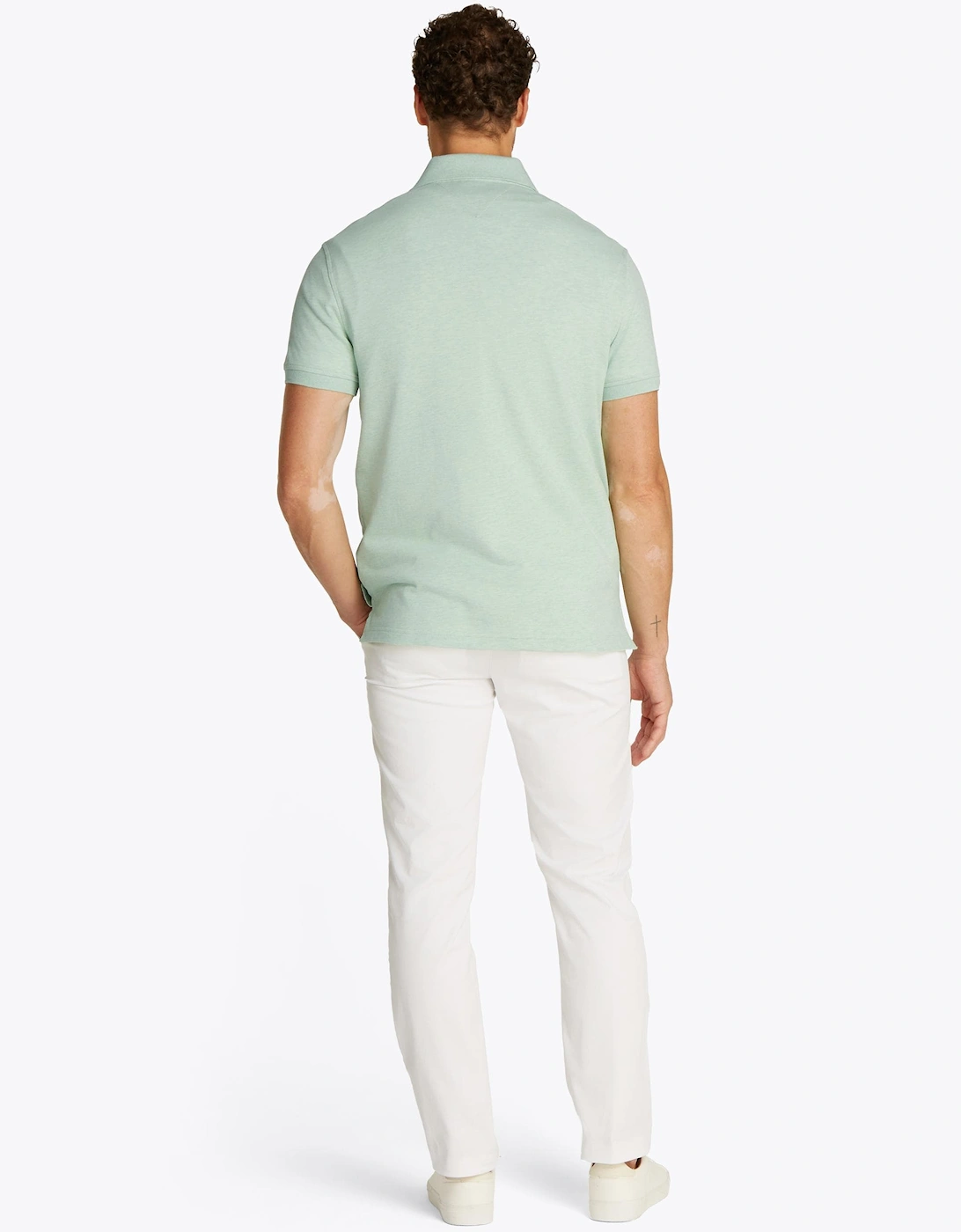 Tommy Hilfiger Men's Green/Green Core 1985 Regular Polo Shirt - - : 38/Regular M