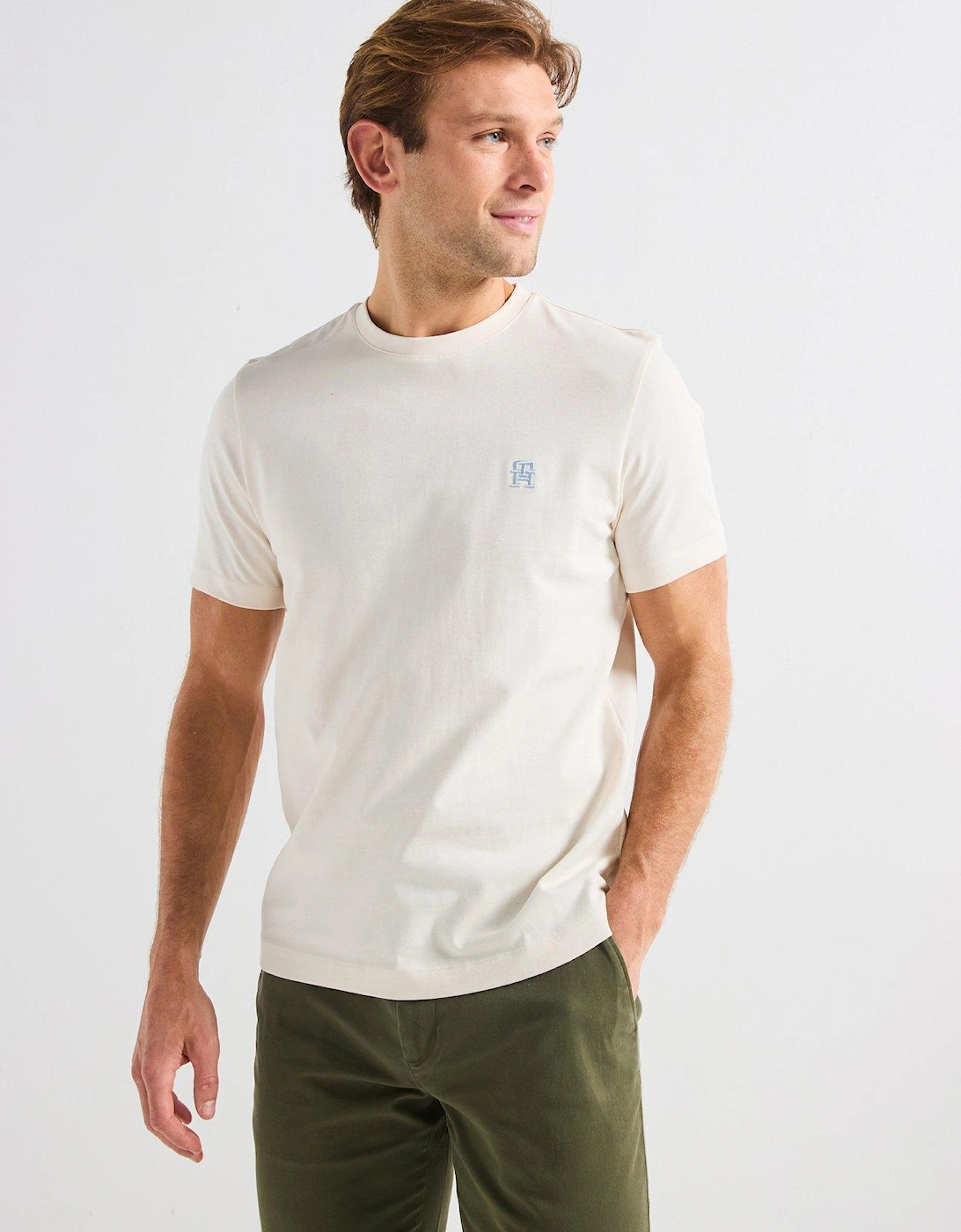 Monogram Logo T-Shirt - Light Cream, 6 of 5