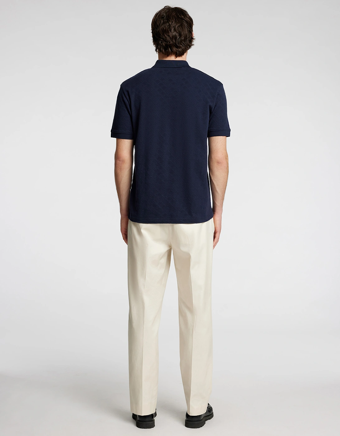 Homme Paul Jacquard Short Sleeve Polo Sky Captain