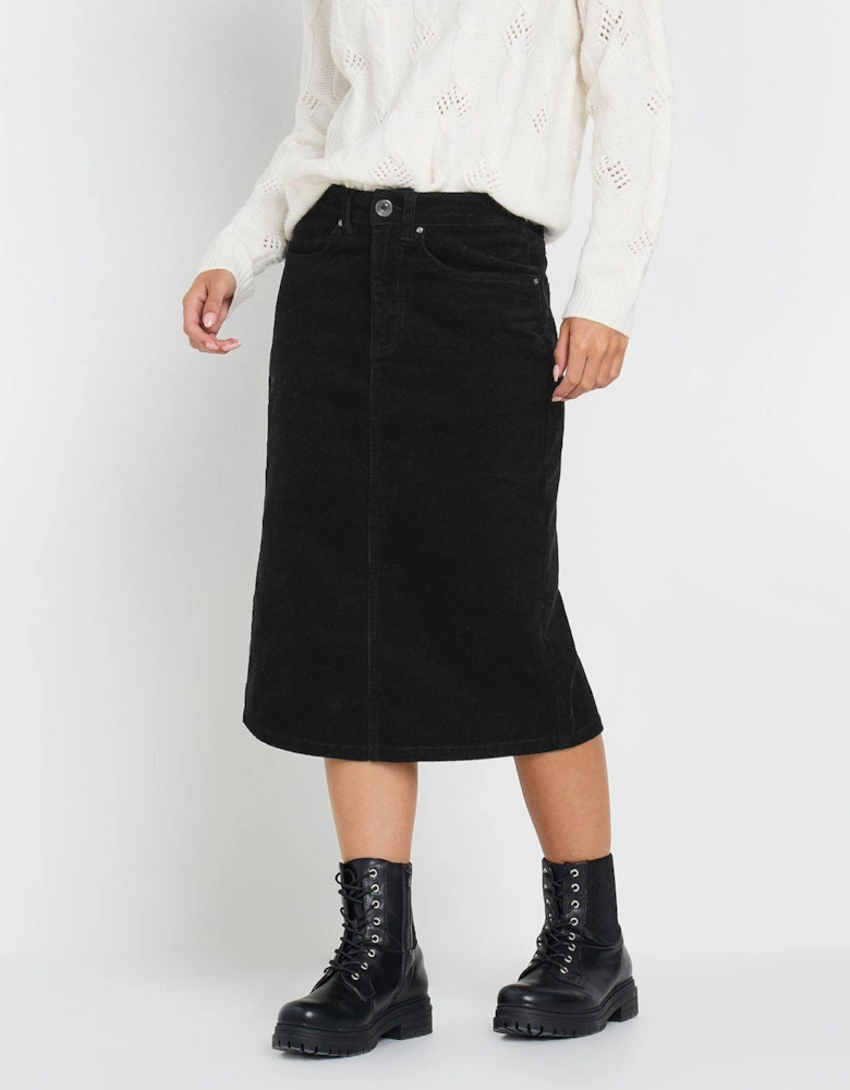 Petite Cord Longline Skirt