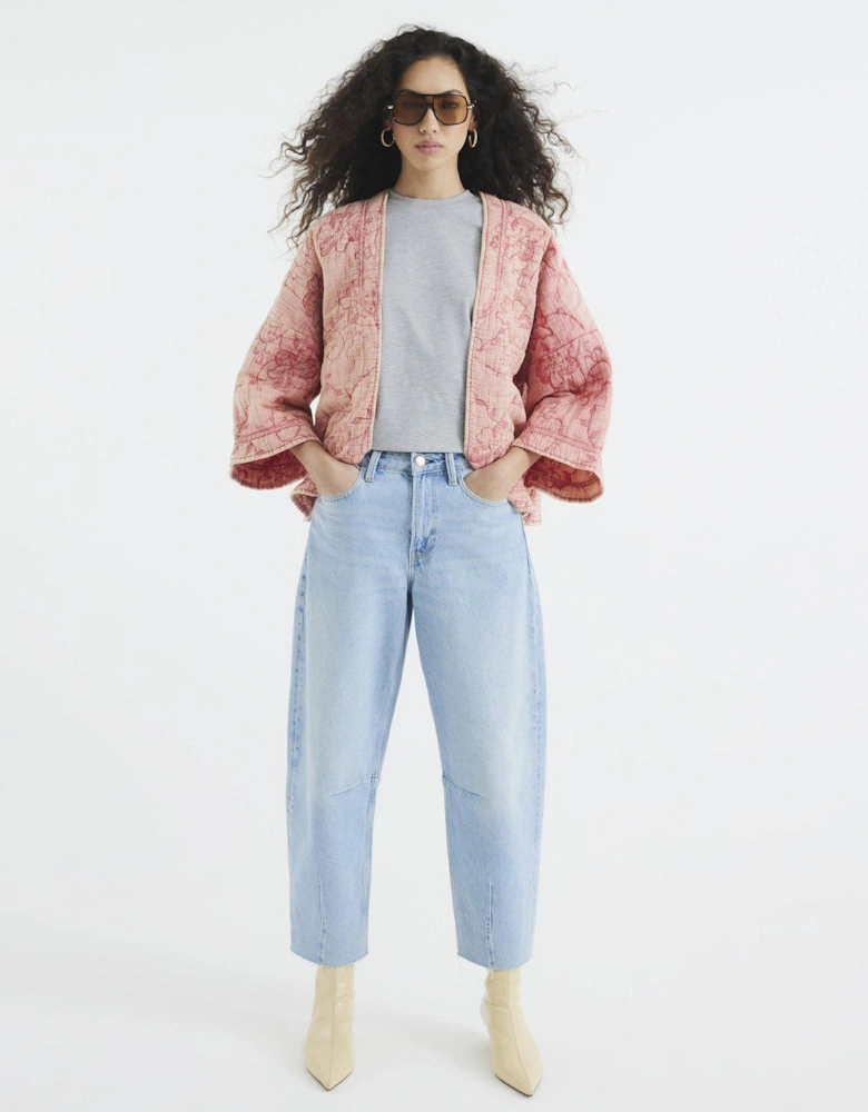 Quilted Floral Oversized Jacket