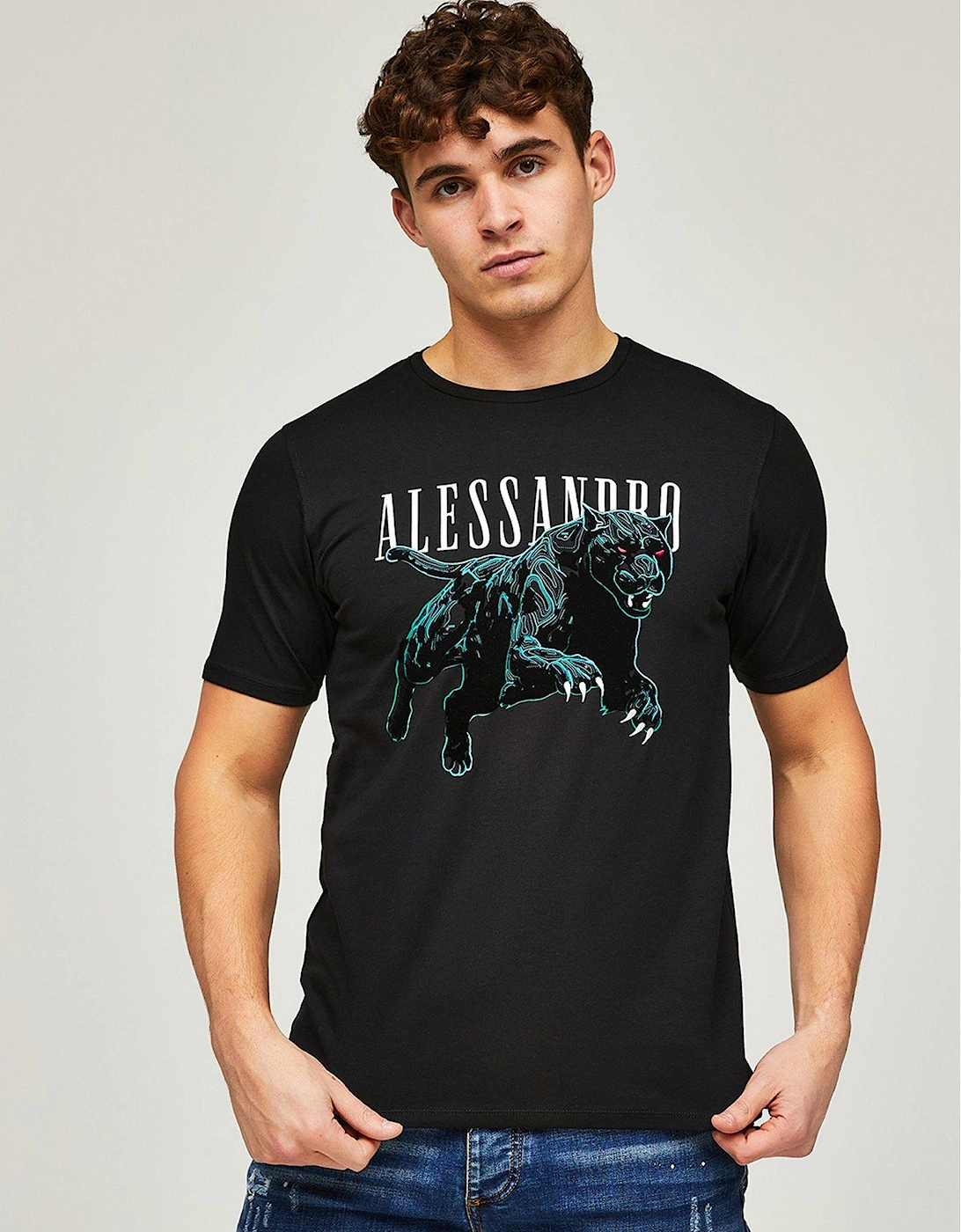 Sciopero Panther Graphic T-Shirt - Black, 6 of 5