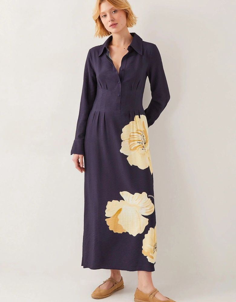 Fearne Flower Dress - Navy