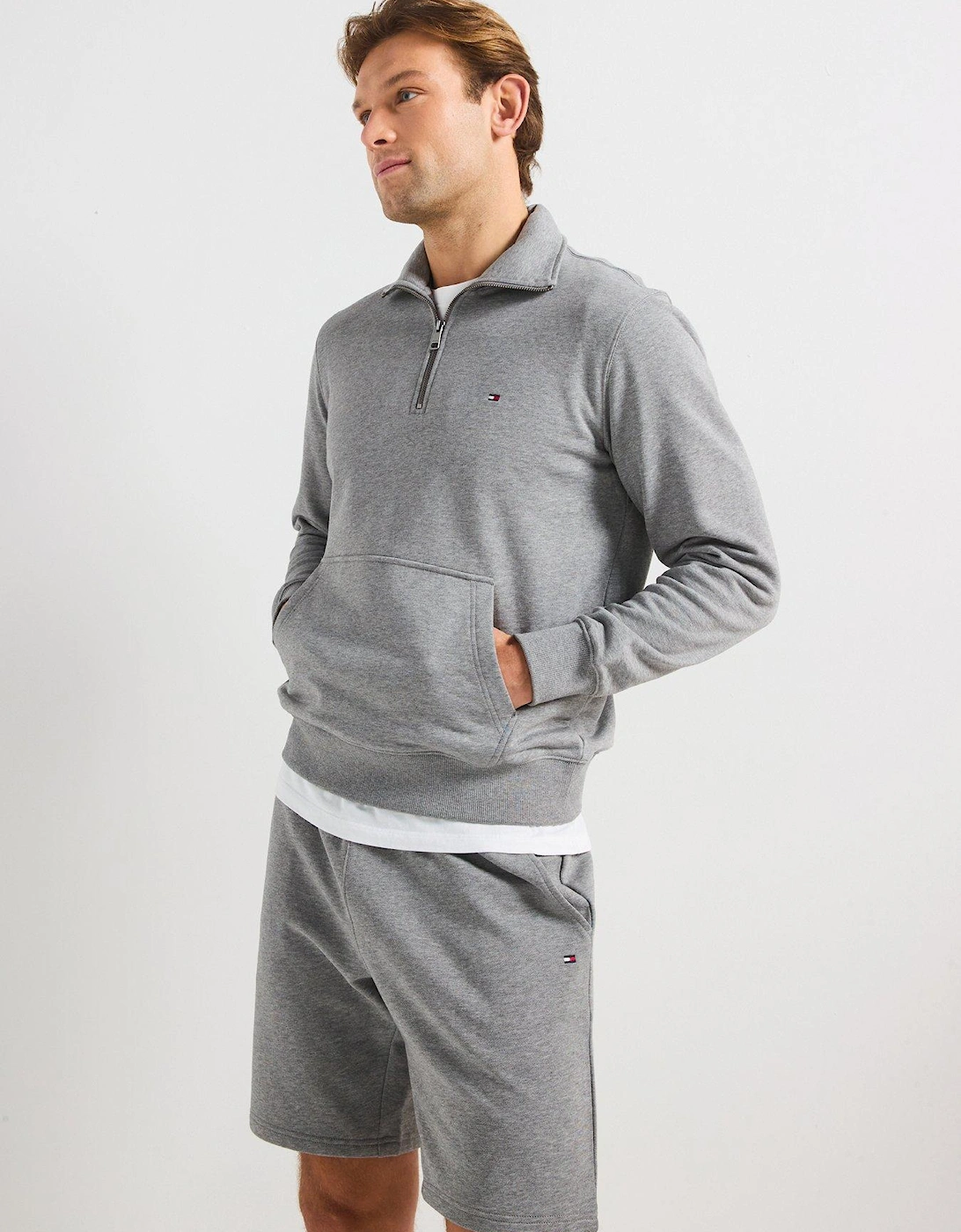 Essential Terry 1/4 Zip Sweat - Grey, 6 of 5