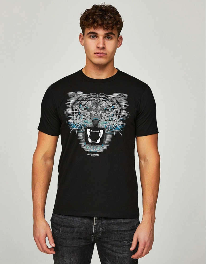 Growler Dot Graphic T-Shirt - Black
