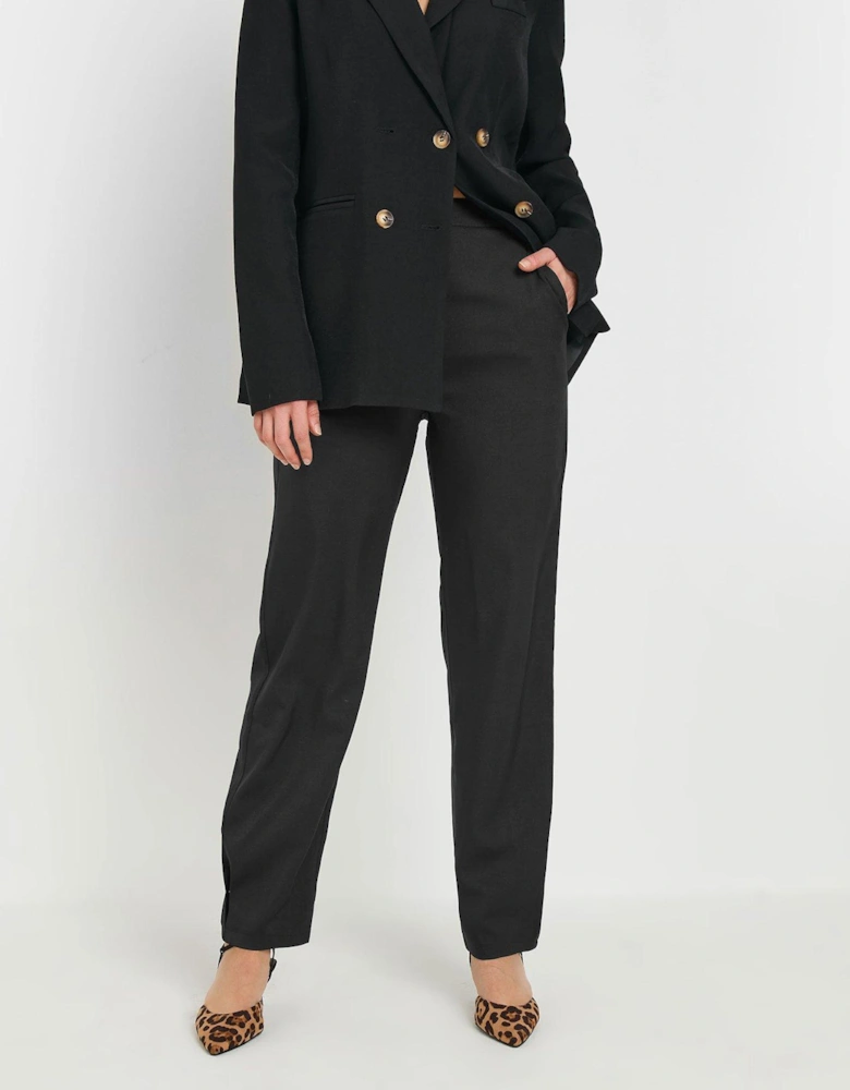 Pleat Barrel Trouser 34" - Black