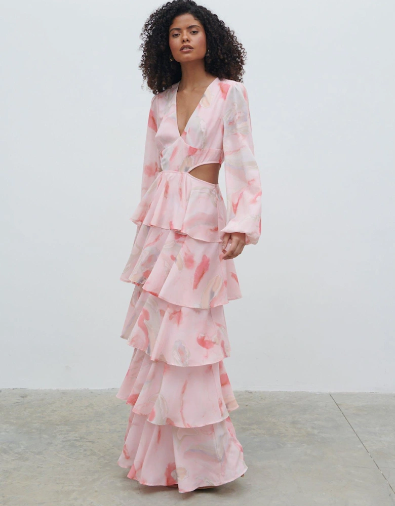 Ashton Cut Out Maxi Dress - Pink