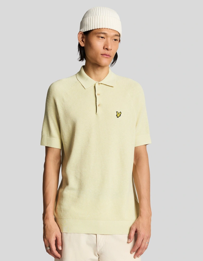 Linen Blend Knitted Polo Shirt