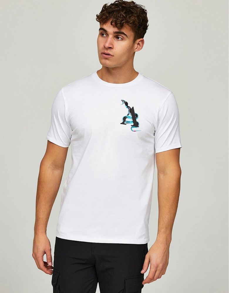 Snake Back Print T-Shirt - White