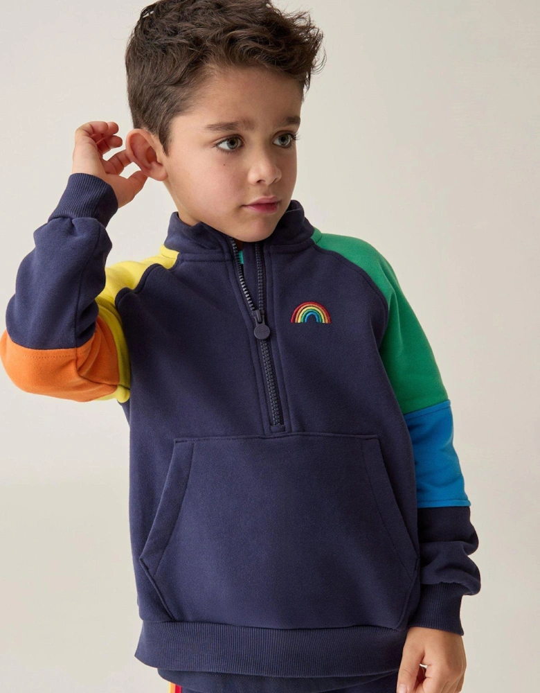 Boys Colourblock Panel Sweat - Multi