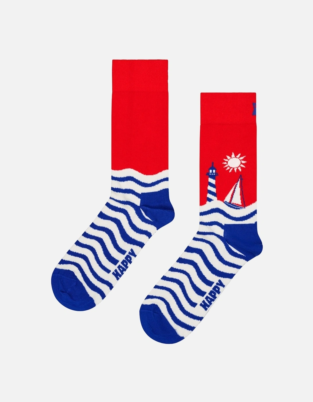 3-Pack Smooth Sailing Socks Gift Box, Blue/red