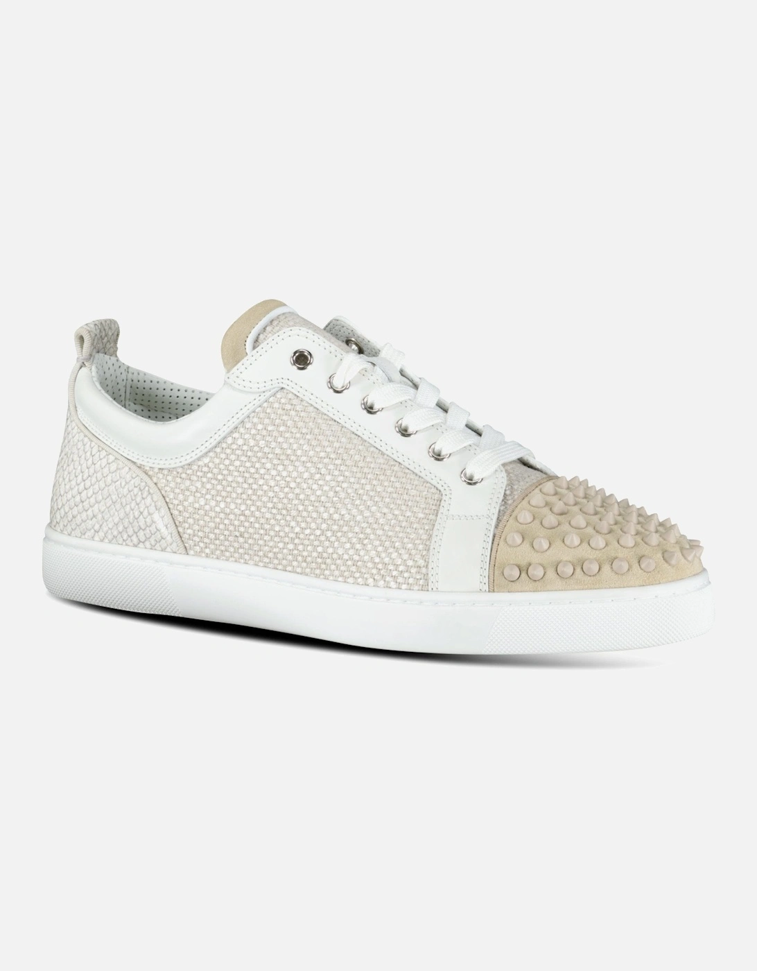 Louis Junior Spikes Canvas Sneakers in Beige
