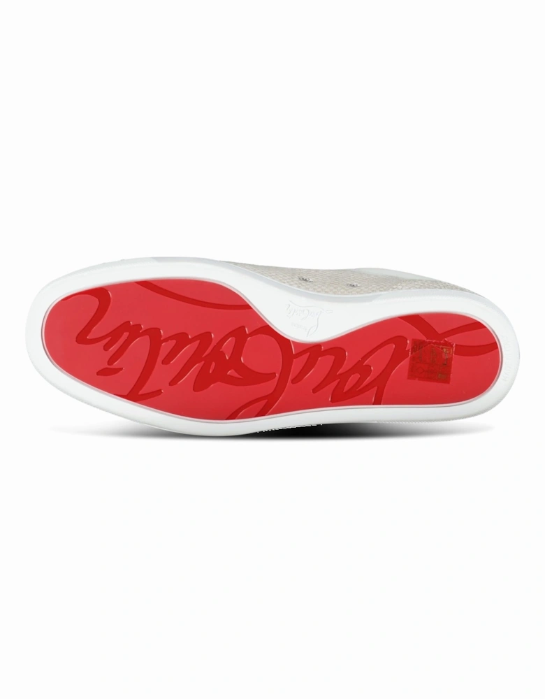Louis Junior Spikes Canvas Sneakers in Beige