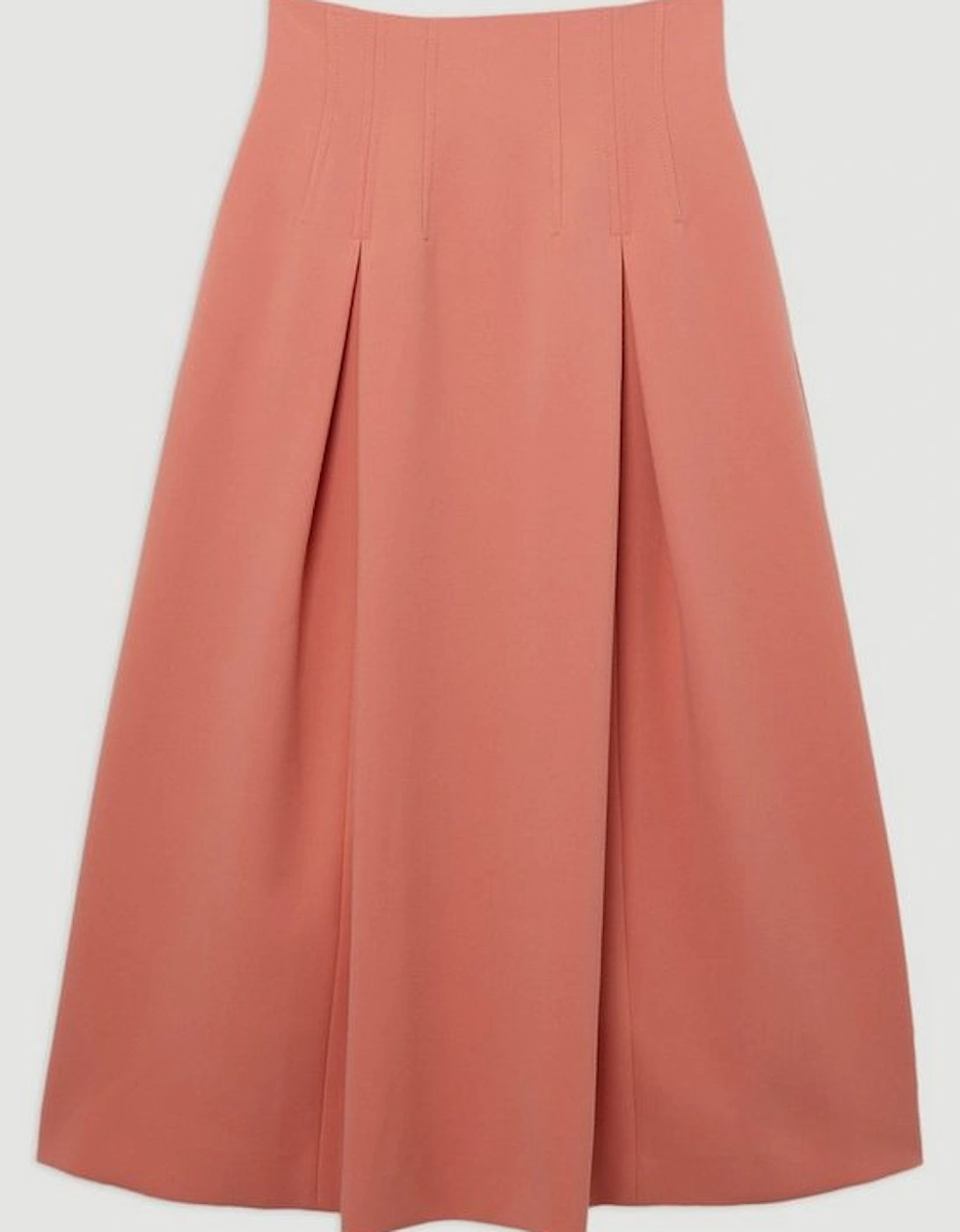 Compact Stretch Tailored Seam Detail Prom Full Skirt