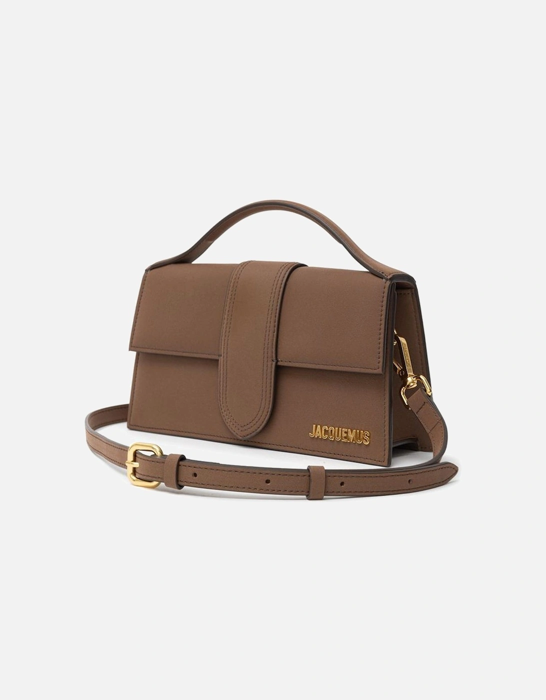 Leather Strap Buckle Crossbody Bag Women - Brown Handbags