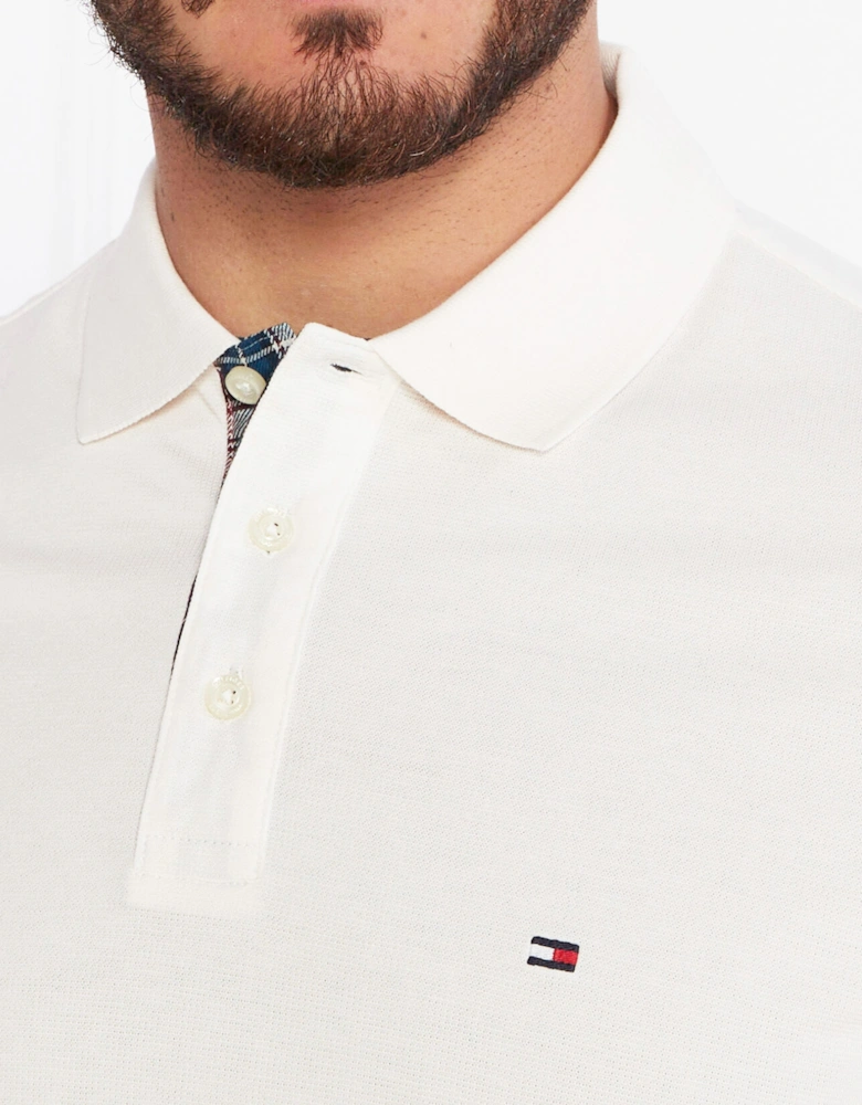 Gs Check Placket Polo Shirt Ancient White