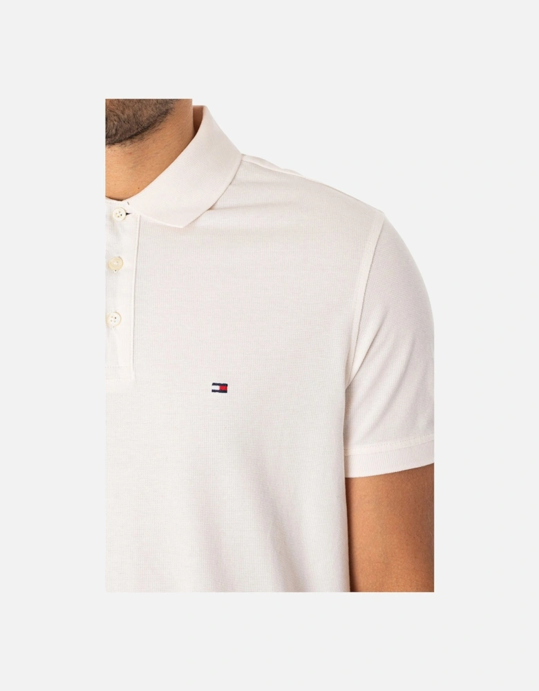 Gs Check Placket Polo Shirt Ancient White