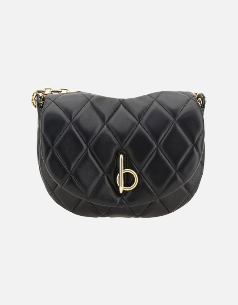 Lambskin Quilted Shoulder Bag with Chain Strap Women - Black