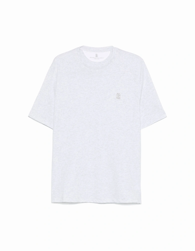 Classic Branded Cotton T Shirt Grey