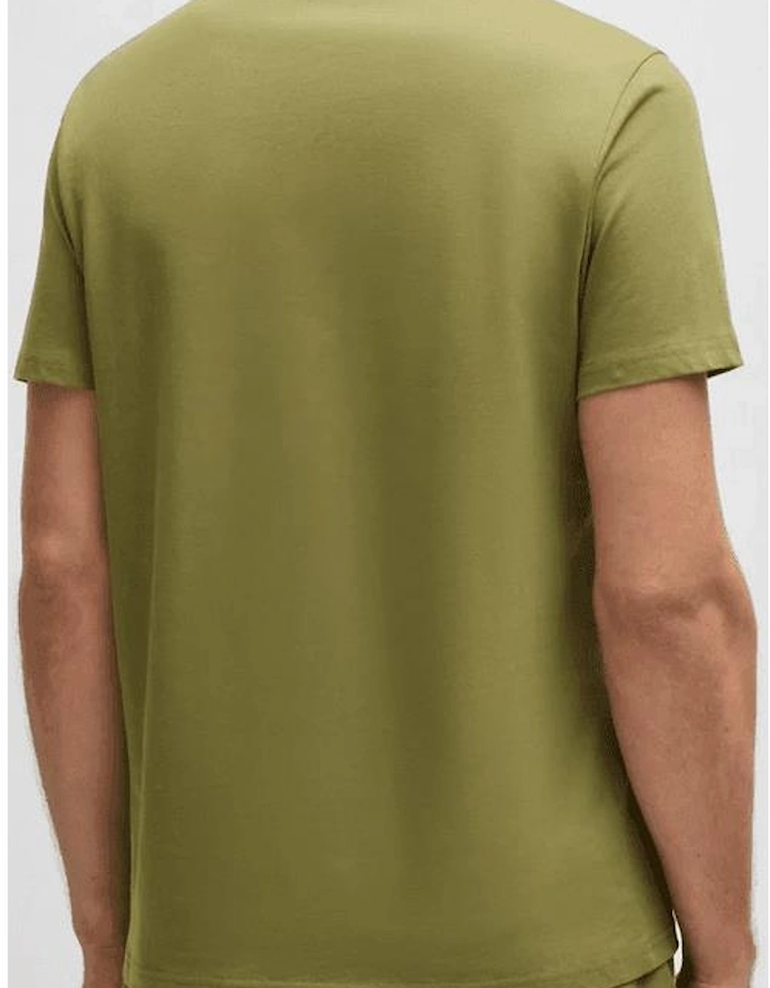 RN Logo Print Regular Fit Green T-Shirt