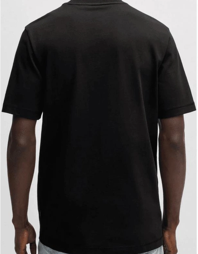 Te_Logospace Graphic Regular Fit Black T-Shirt