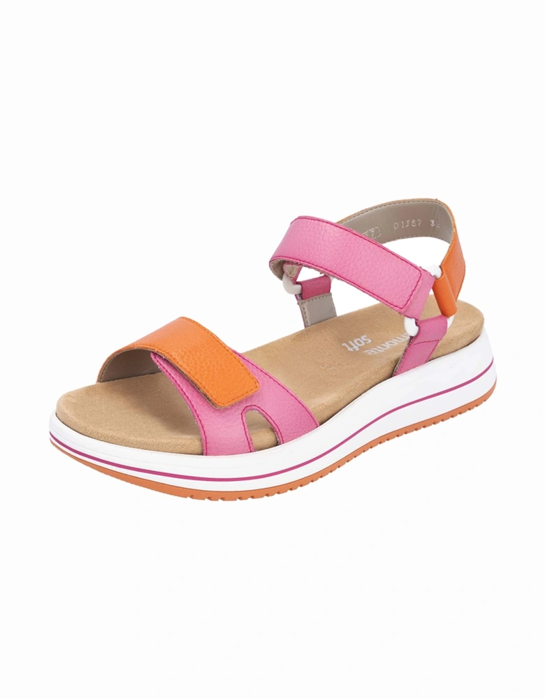 D1J57-31 Women's Sandals Pink/Carrot