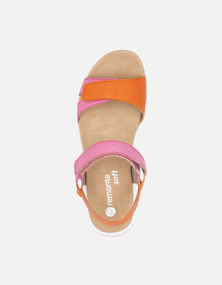 D1J57-31 Women's Sandals Pink/Carrot