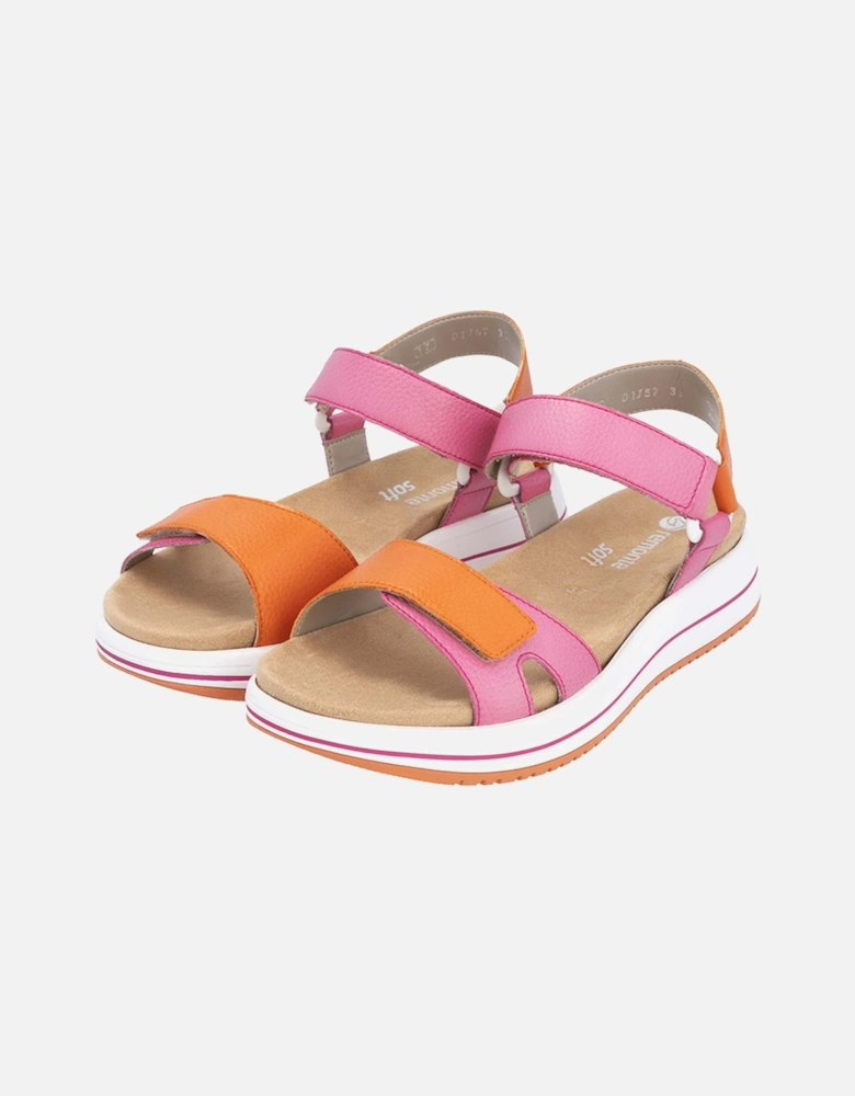 D1J57-31 Women's Sandals Pink/Carrot