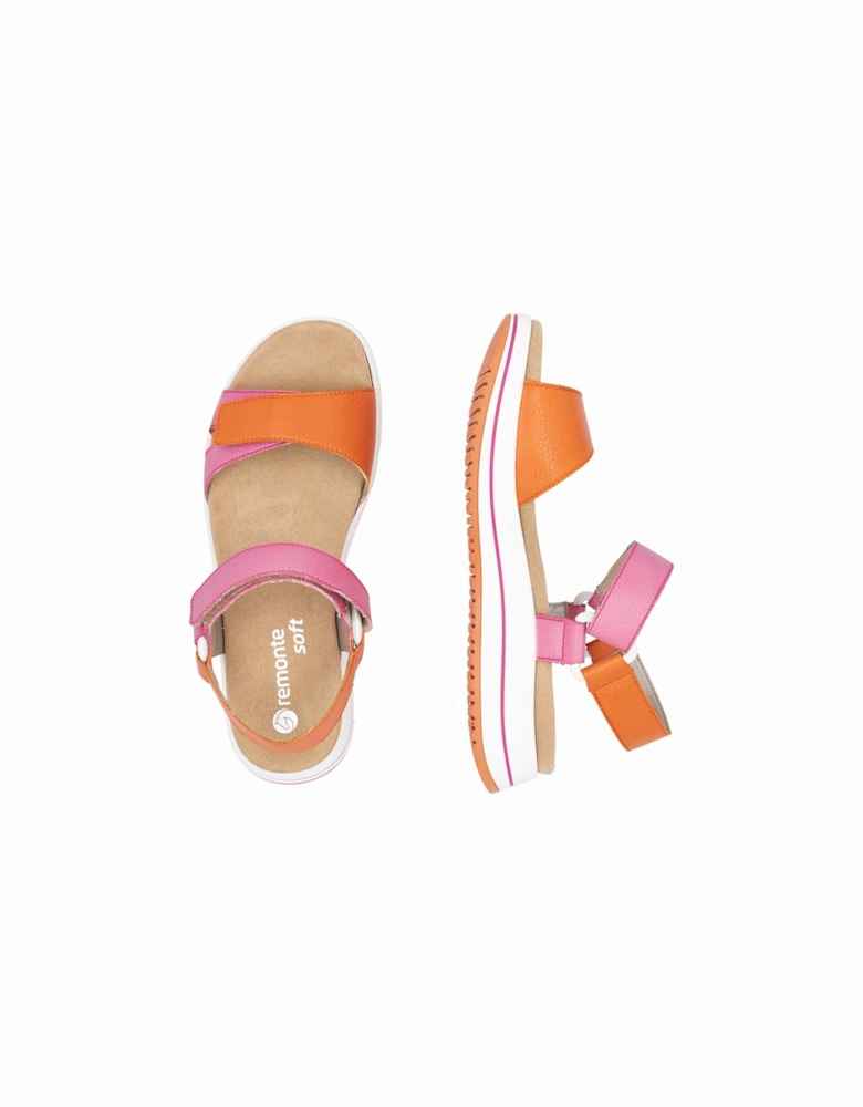 D1J57-31 Women's Sandals Pink/Carrot