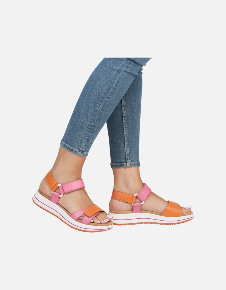 D1J57-31 Women's Sandals Pink/Carrot