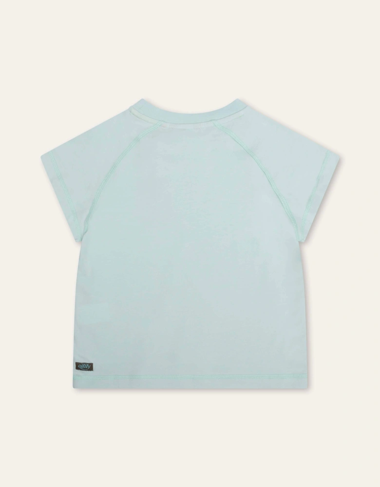 Boys Soft Blue Boat Print T-Shirt