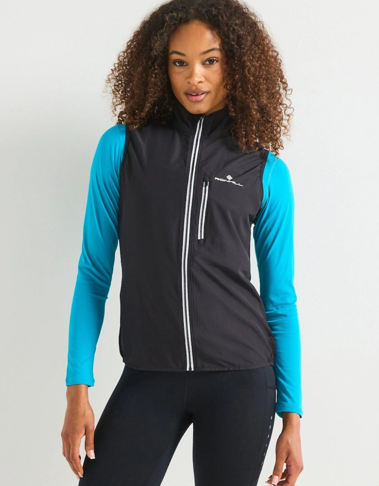 Womens Running Core Gilet - Black