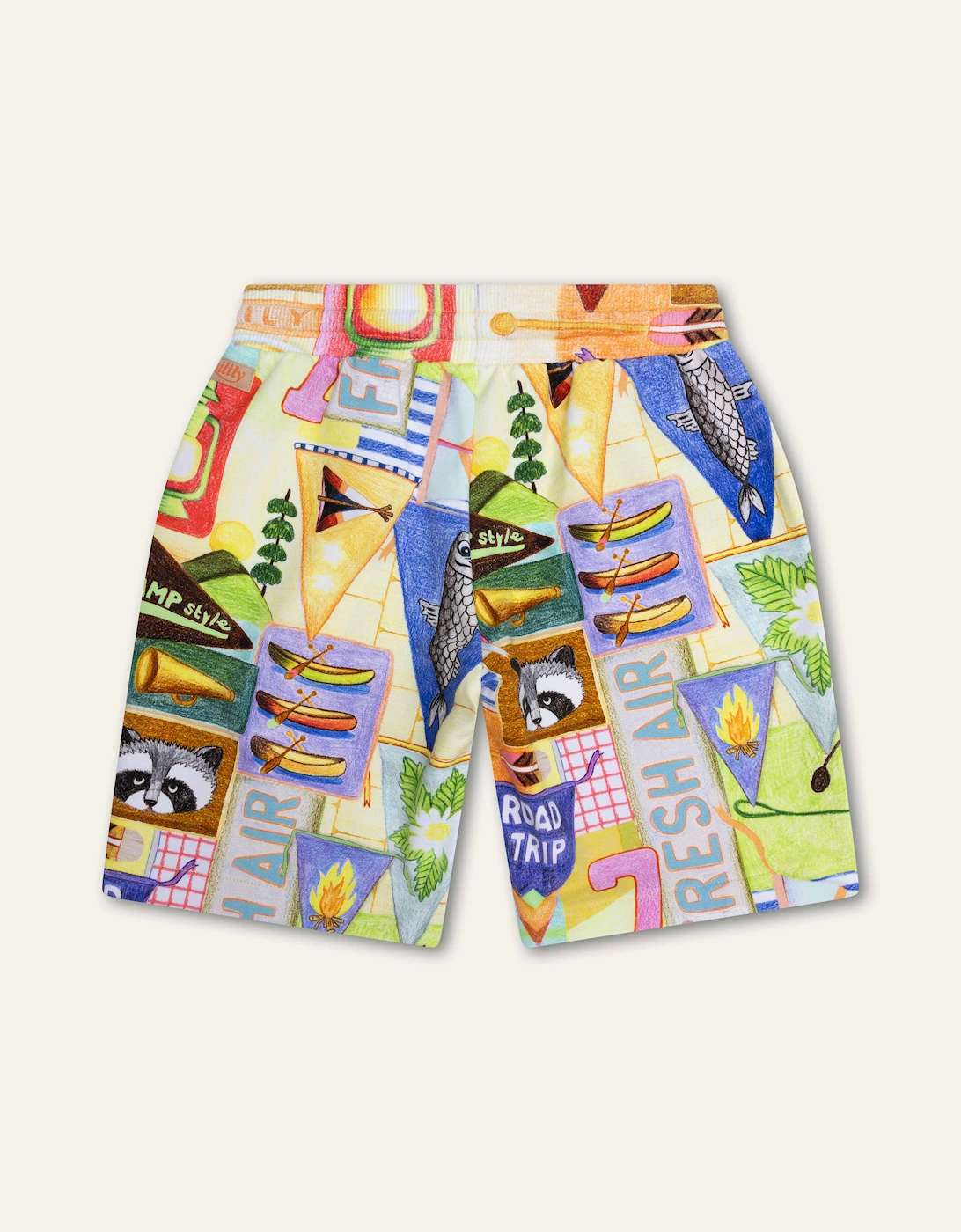 Boys Multi Boat Print Jog Shorts