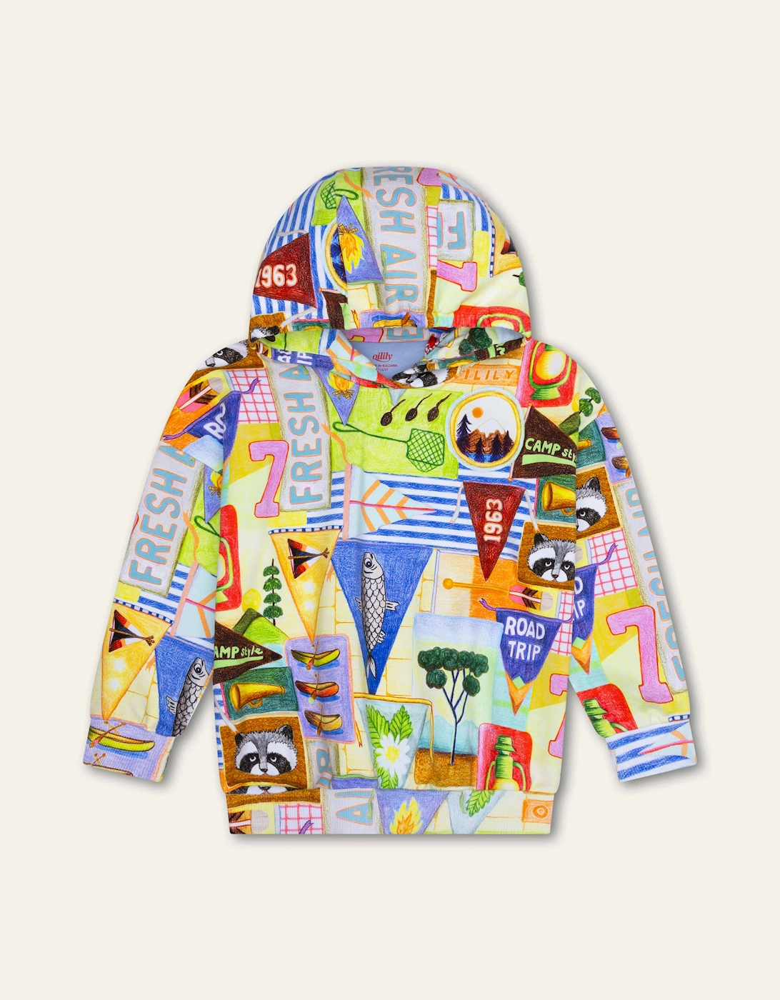 Boys Multi Boat Print Hooded Sweatshirt, 5 of 4