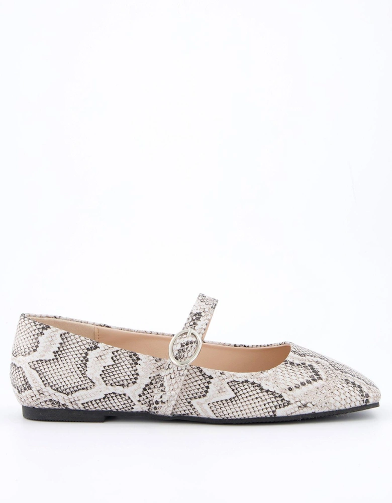 Sanny Shoes - Beige Snake - Print